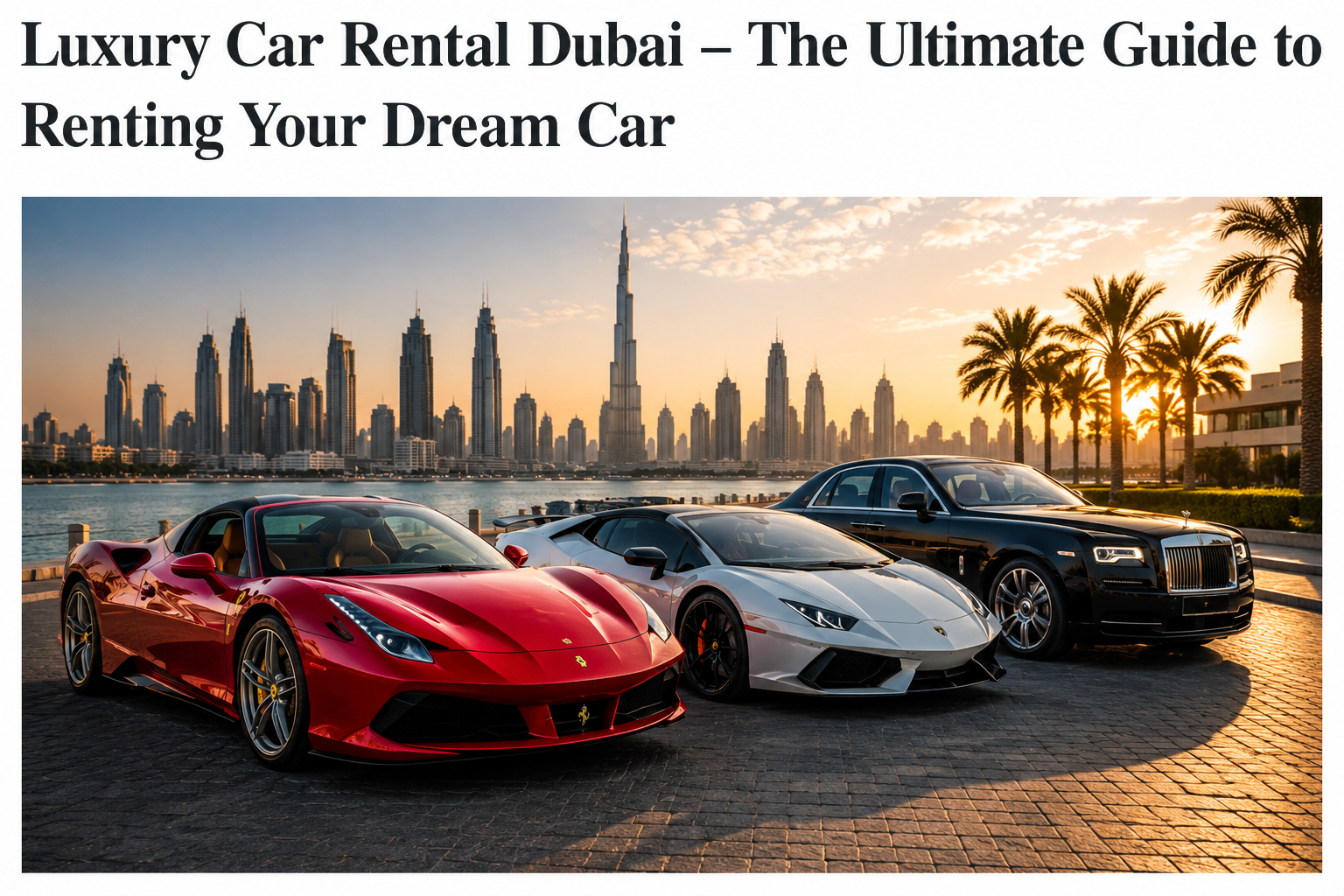 Luxury Car Rental Dubai | Rent Premium Cars at Best Prices