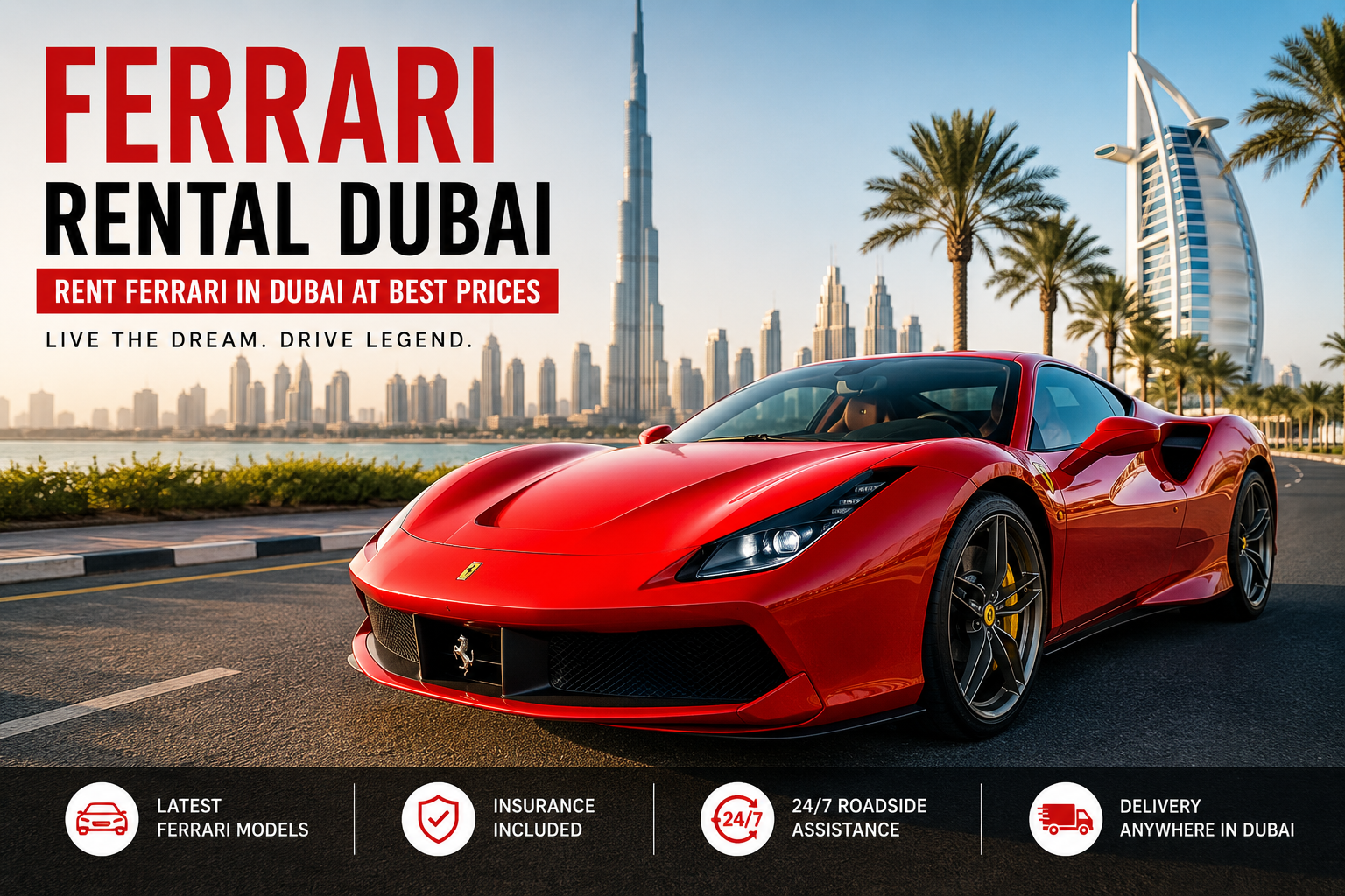 Ferrari Rental Dubai | Rent Ferrari in Dubai at Best Prices